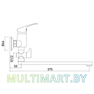 Смеситель Gross Aqua Base (7237258C-35L(F)) картинка 2